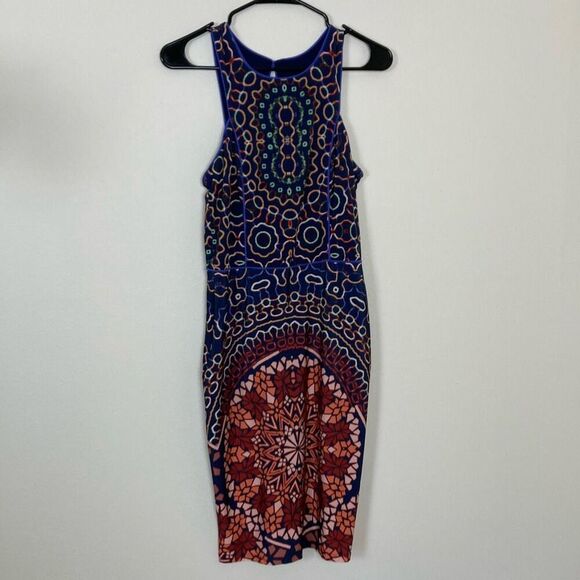 Analili Original Sample Sleeveless Geometric Midi‎ Dress Size XS - Picture 2 of 12